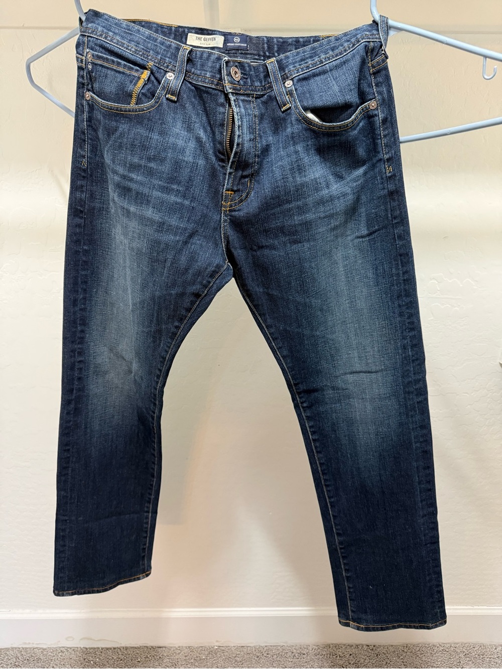 Ag Adriano Goldschmied Slim Straight Dark Indigo Jeans